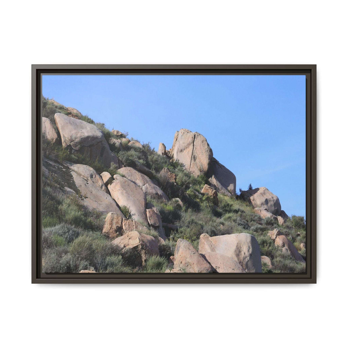 Ancient Boulders in Arid Landscape - Unique Stretched Canvas Wall Art - Art By Earth