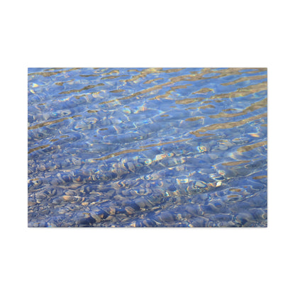 Ripples of Azure - Unique Frameless Canvas Wall Art
