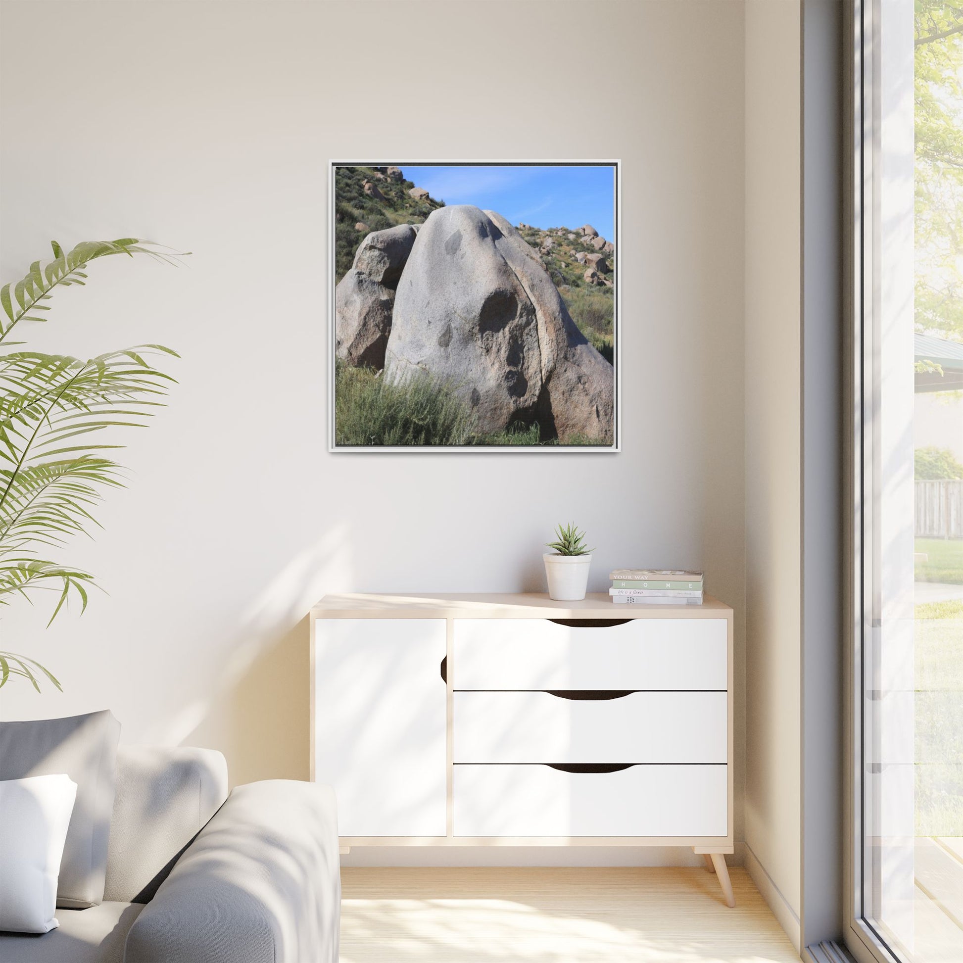 Skull Rock Desert - Unique Stretched Canvas Wall Art - Art By Earth