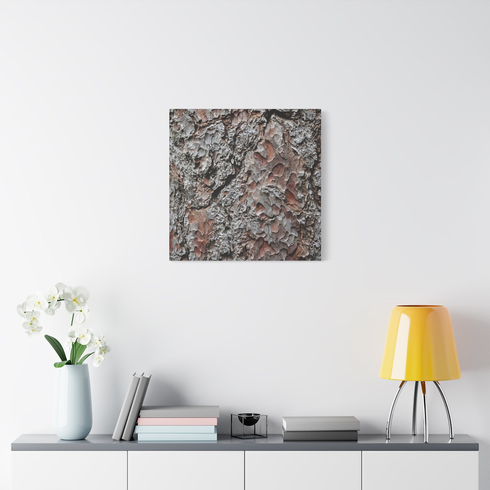 Textured Whispers of Bark - Unique Frameless Canvas Wall Art - Art By Earth