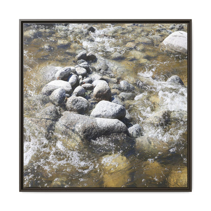 Mountain Stream Flow - Unique Stretched Canvas Wall Art - Art By Earth