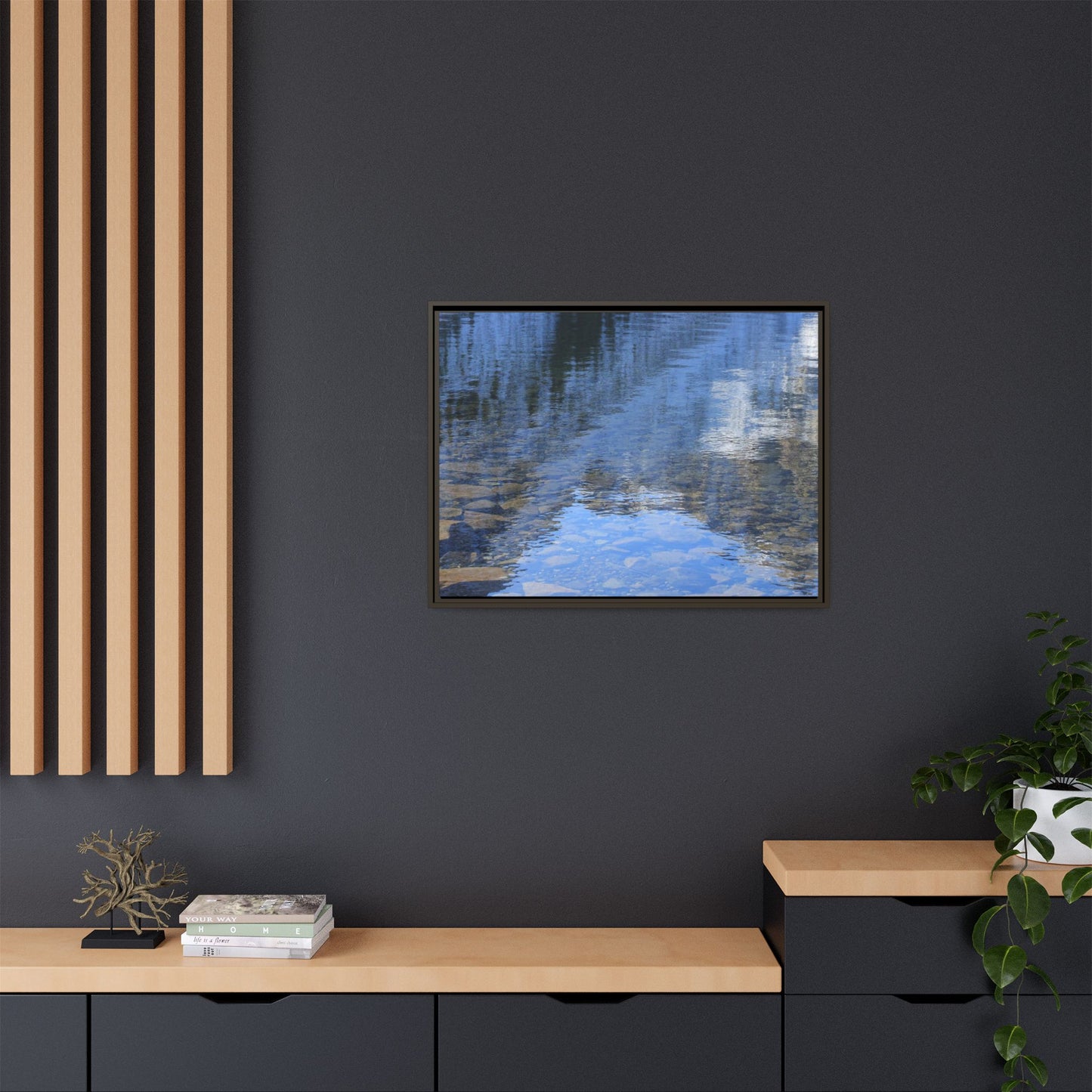 Reflected Stones - Unique Stretched Canvas Wall Art