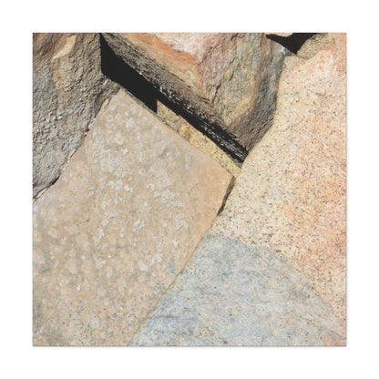 Stone Fragments - Unique Frameless Canvas Wall Art - Art By Earth