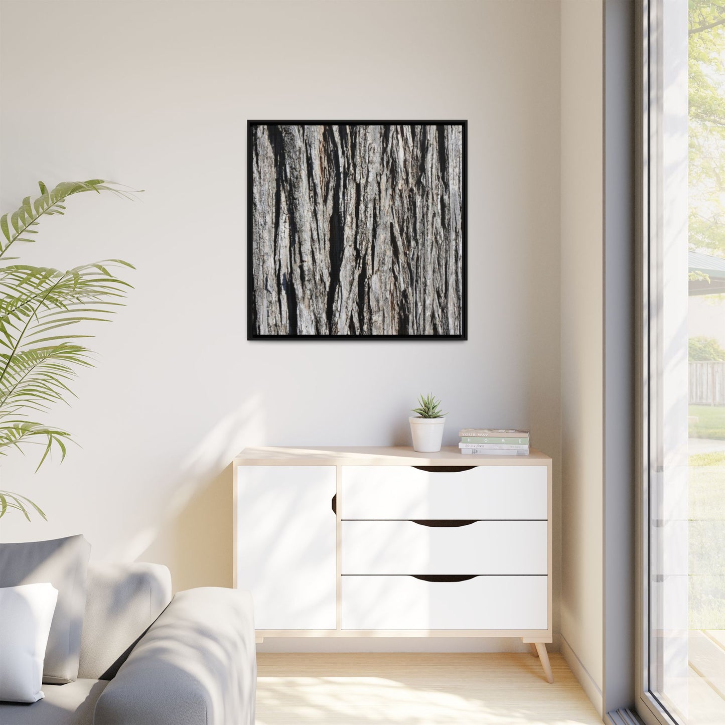 Bark Lines - Unique Stretched Canvas Wall Art - Art By Earth