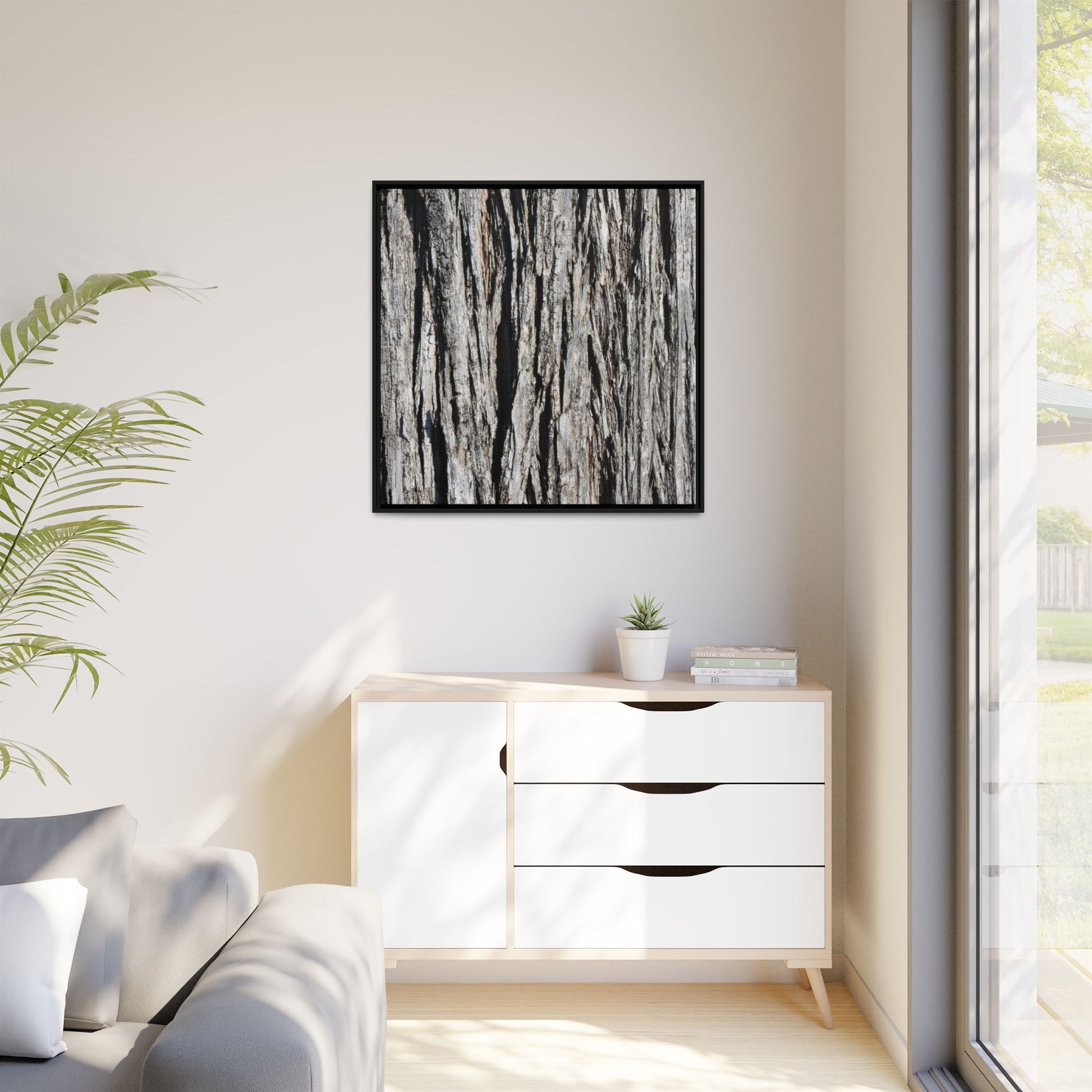 Bark Lines - Unique Stretched Canvas Wall Art - Art By Earth