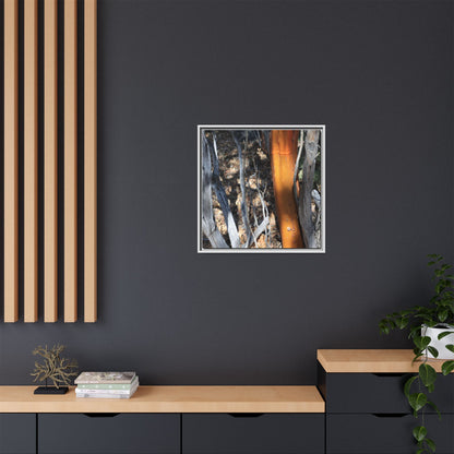 Burnt Trees and Golden Trunk - Unique Stretched Canvas Wall Art