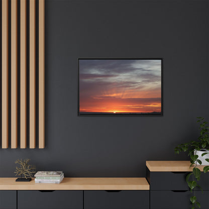 Fiery Horizon - Unique Stretched Canvas Wall Art - Art By Earth