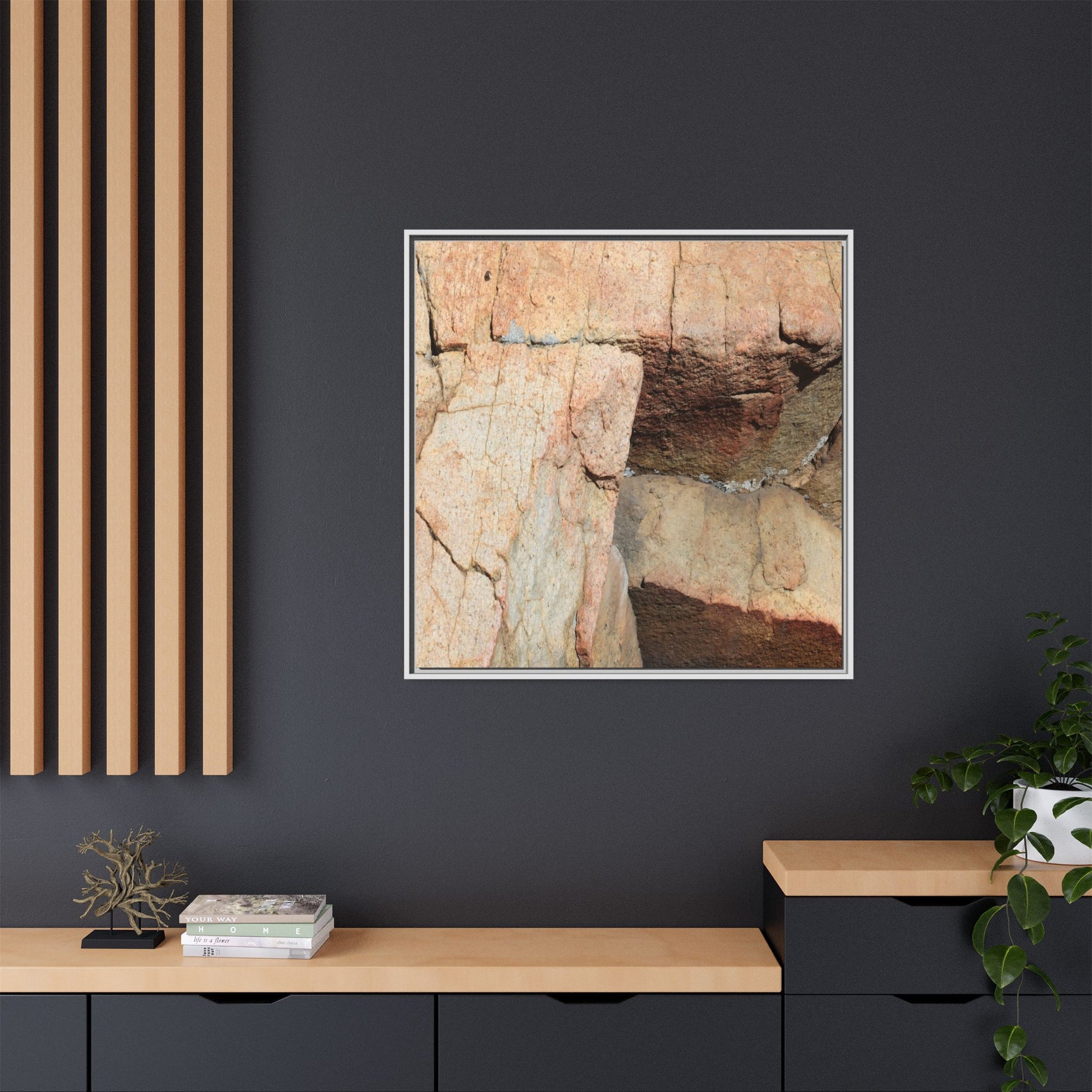 Fractured Stone - Unique Stretched Canvas Wall Art - Art By Earth
