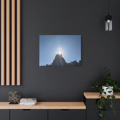 Sunburst Over Stone - Unique Frameless Canvas Wall Art - Art By Earth