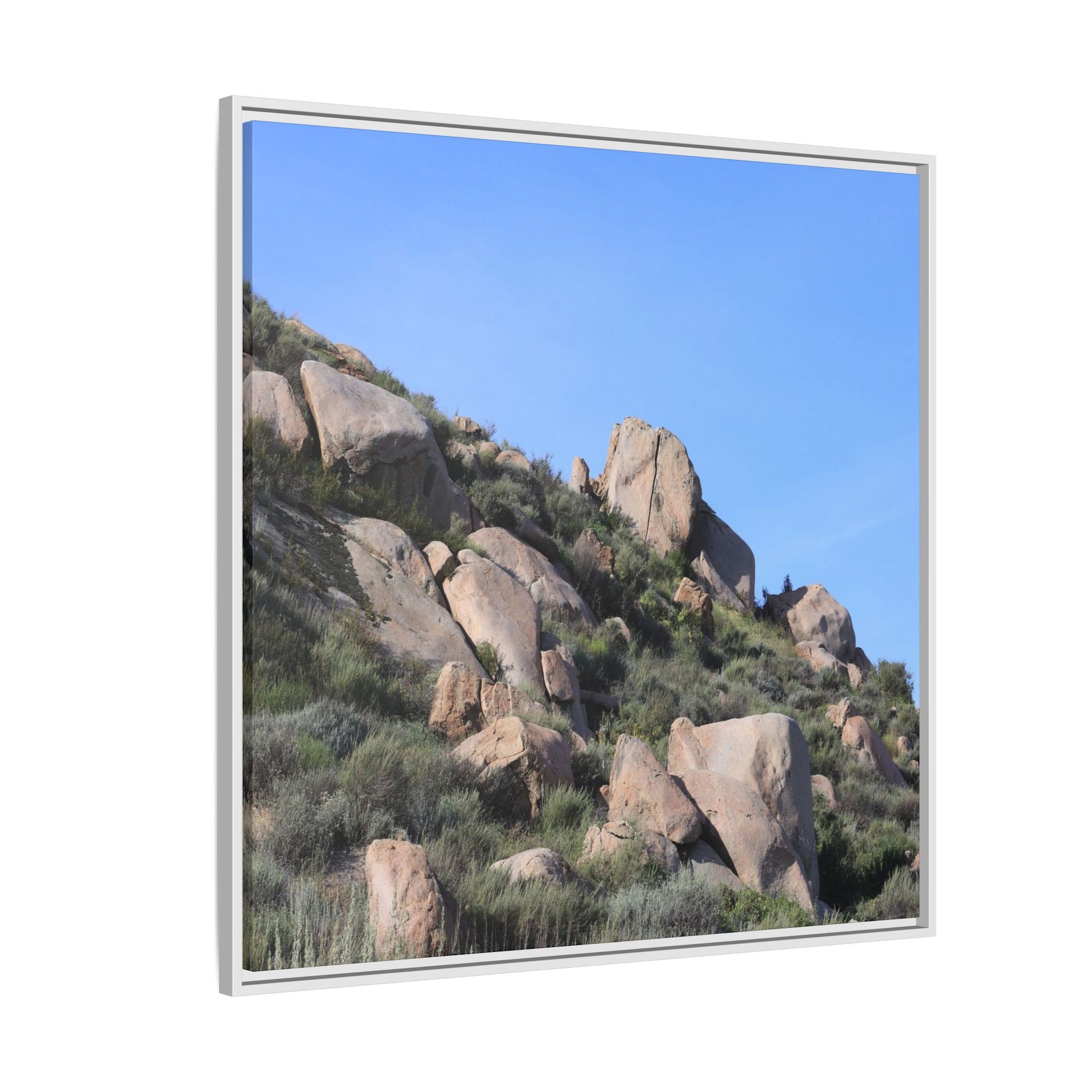 Ancient Boulders in Arid Landscape - Unique Stretched Canvas Wall Art - Art By Earth