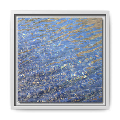 Aqua Fragments - Unique Stretched Canvas Wall Art