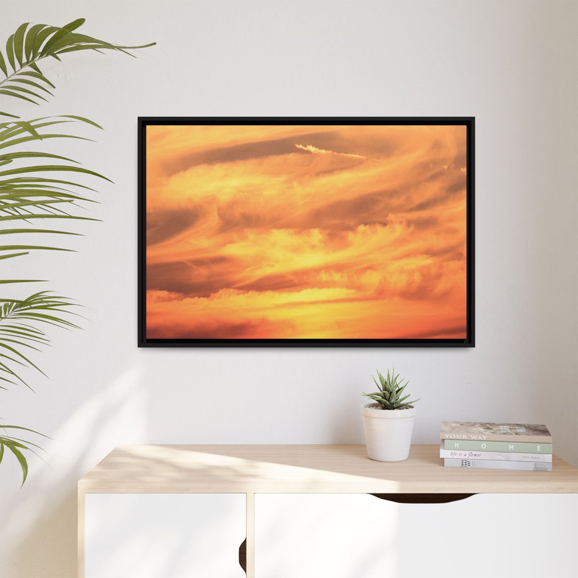Burning Skies - Unique Stretched Canvas Wall Art - Art By Earth