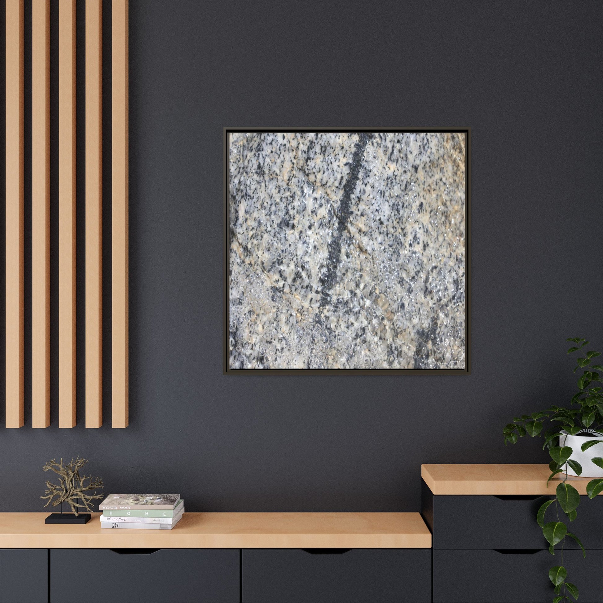Granite Bubbles - Unique Stretched Canvas Wall Art - Art By Earth