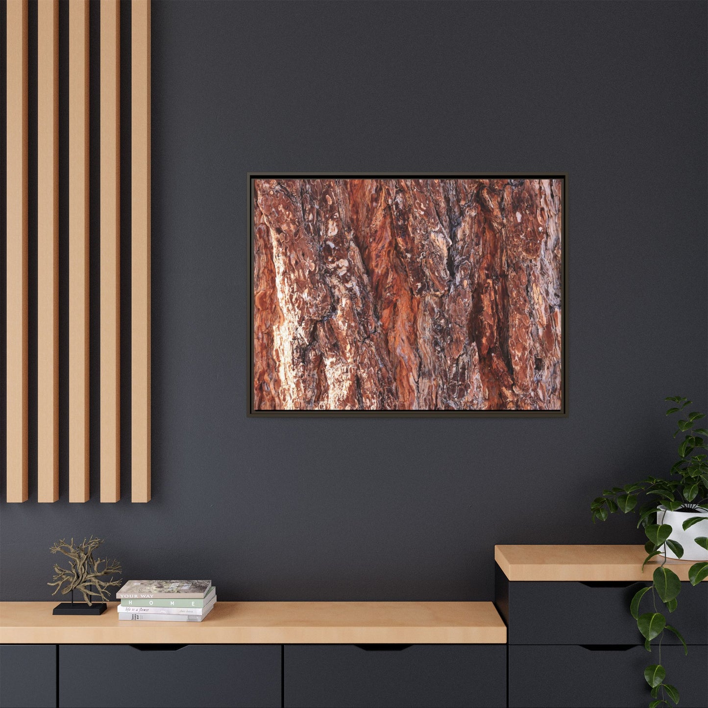 Wooden Mosaic - Unique Stretched Canvas Wall Art