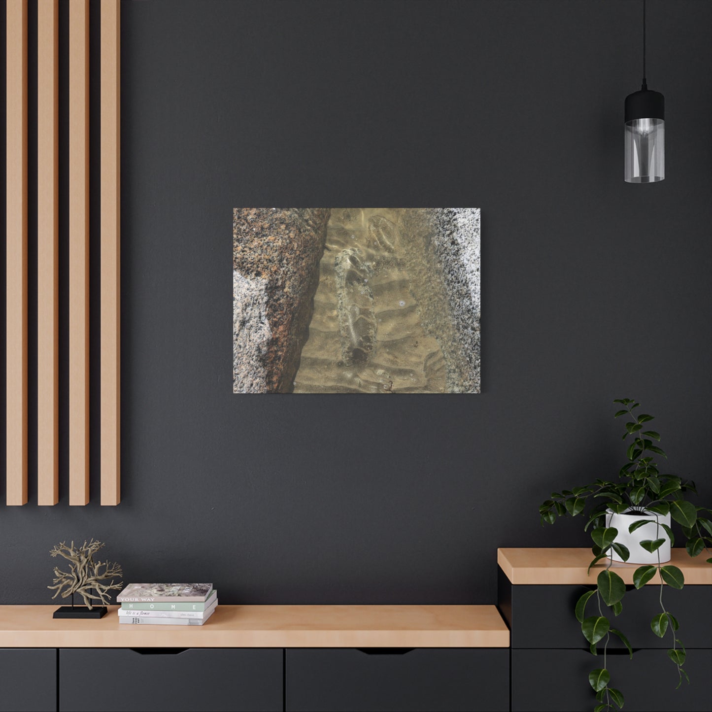 Weathered Concrete Gap - Unique Frameless Canvas Wall Art - Art By Earth