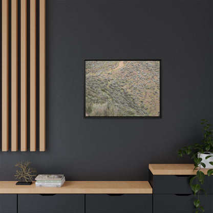 Arid Landscape with Winding Path - Unique Stretched Canvas Wall Art - Art By Earth