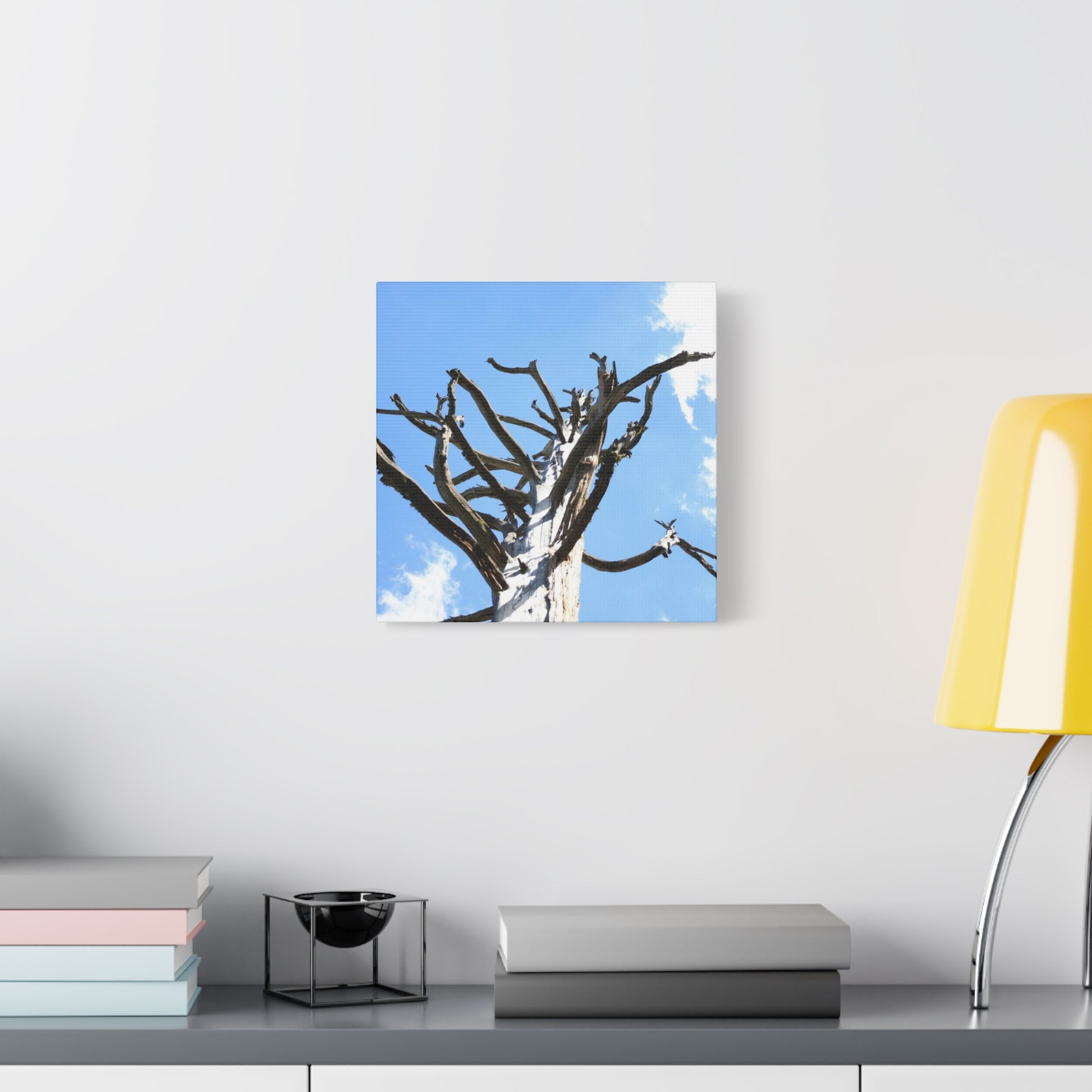 Skeletal Branches Reaching - Unique Frameless Canvas Wall Art - Art By Earth