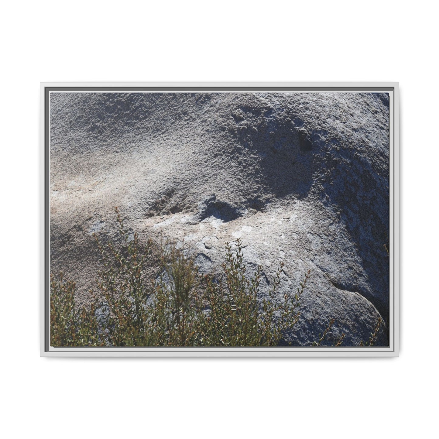 Weathered Boulder with Character - Unique Stretched Canvas Wall Art