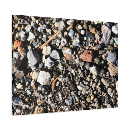 Scattered Stones - Unique Frameless Canvas Wall Art