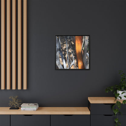 Burnt Trees and Golden Trunk - Unique Stretched Canvas Wall Art