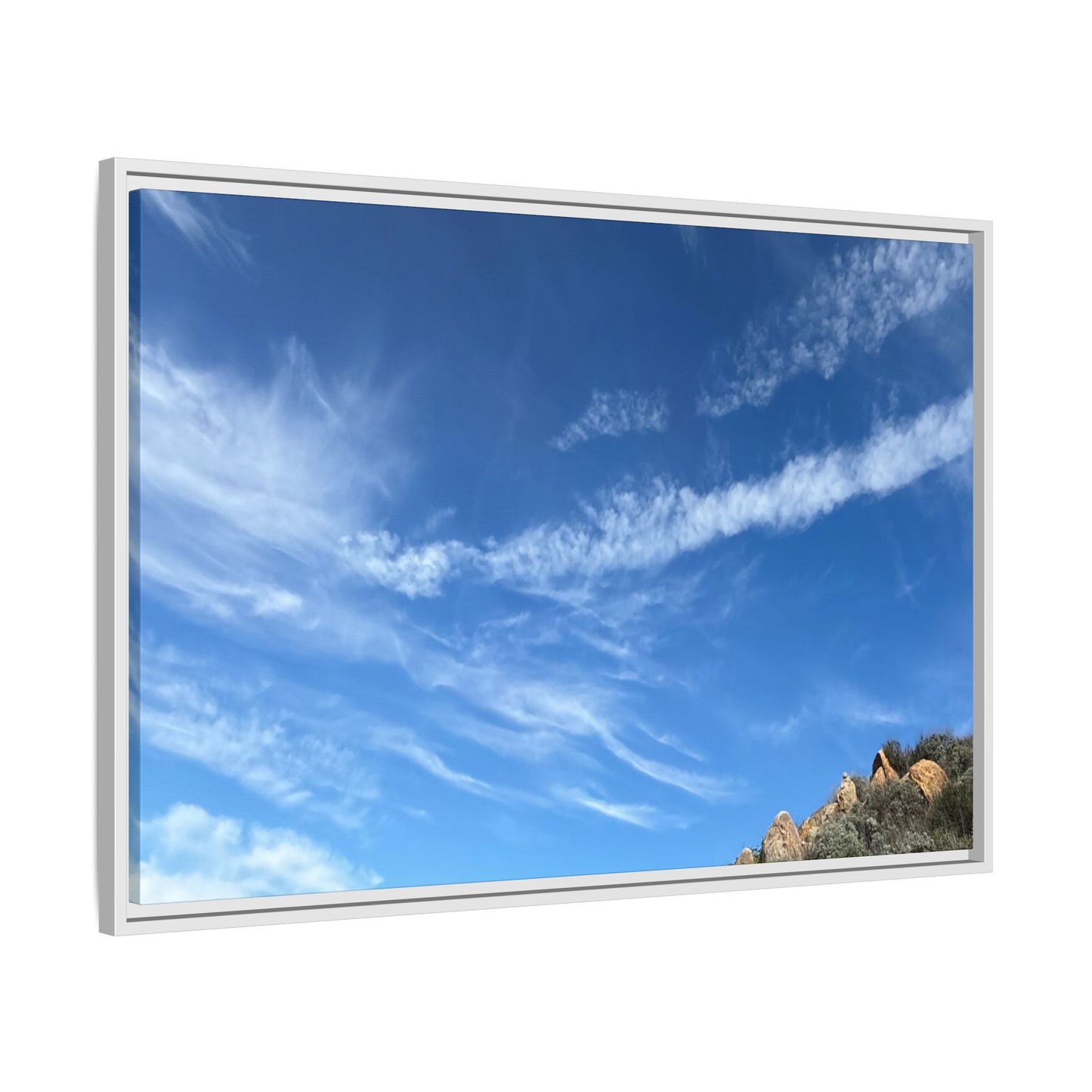 Arid Landscape with Rocky Outcrops - Unique Stretched Canvas Wall Art