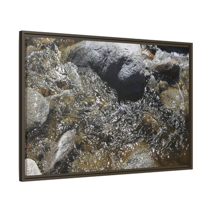 Water's Dance Over Stone - Unique Stretched Canvas Wall Art - Art By Earth