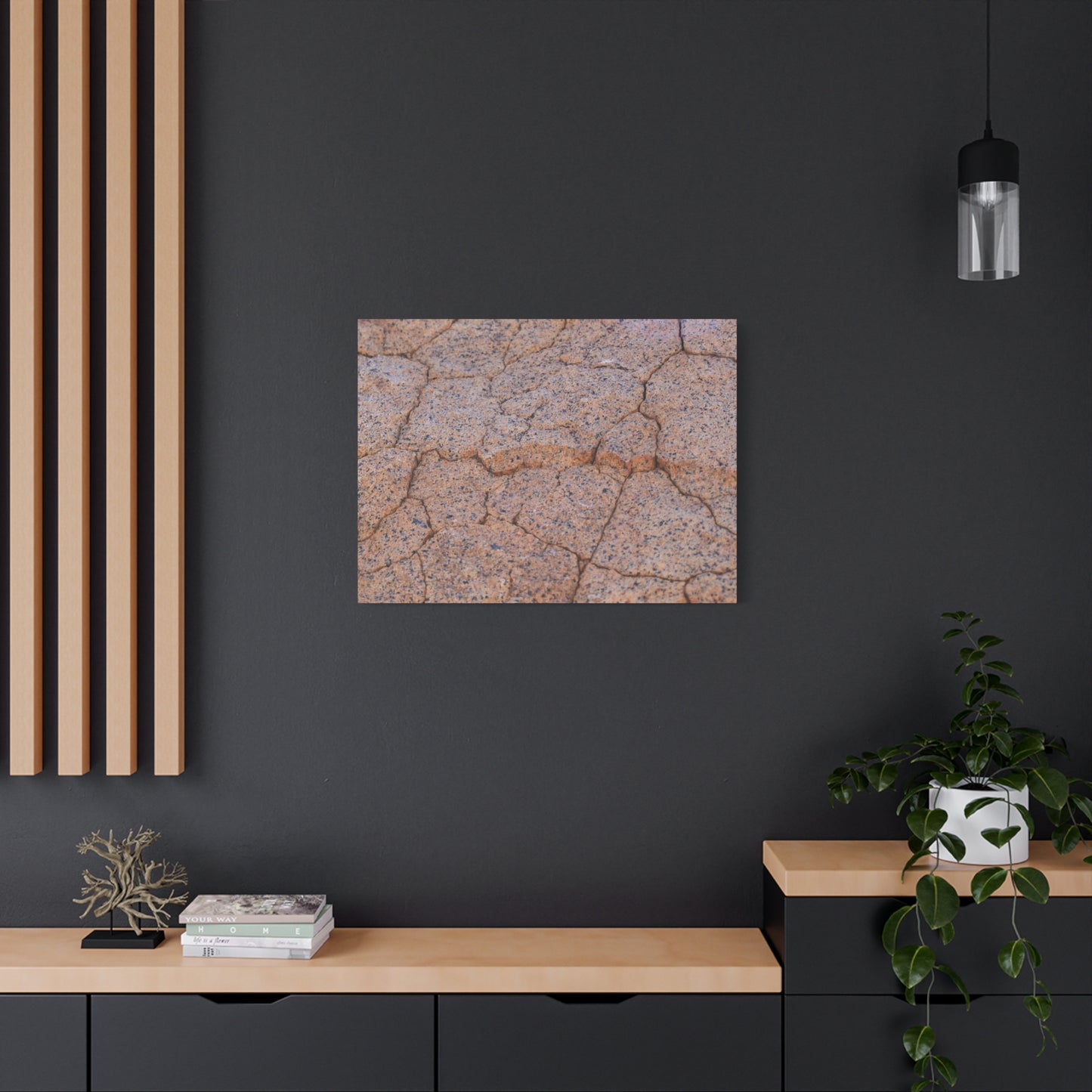 Cracked Earth's Whispers - Unique Frameless Canvas Wall Art - Art By Earth