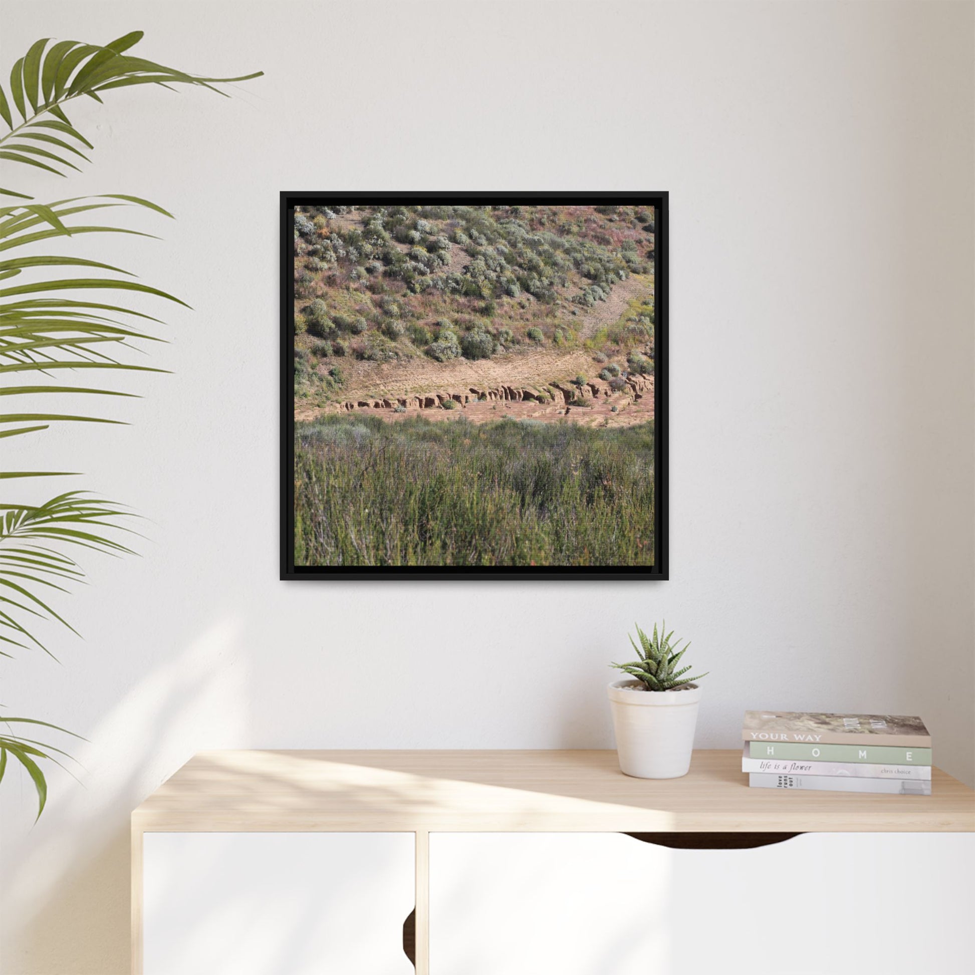Ancient Dwellings in the Valley - Unique Stretched Canvas Wall Art - Art By Earth