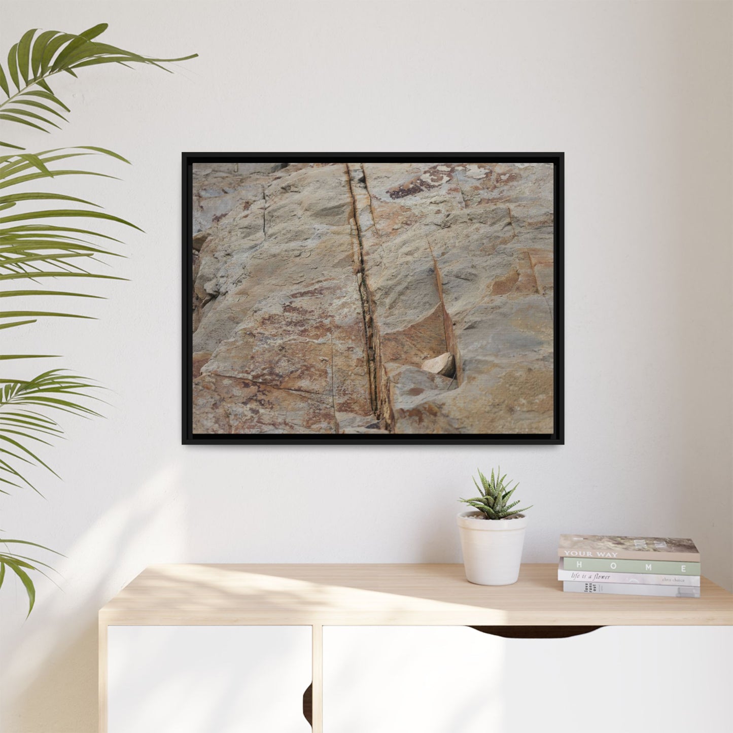 Sedimentary Symphony - Unique Stretched Canvas Wall Art - Art By Earth
