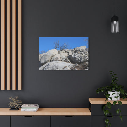 Desert Rocks Under Blue Sky - Unique Frameless Canvas Wall Art - Art By Earth