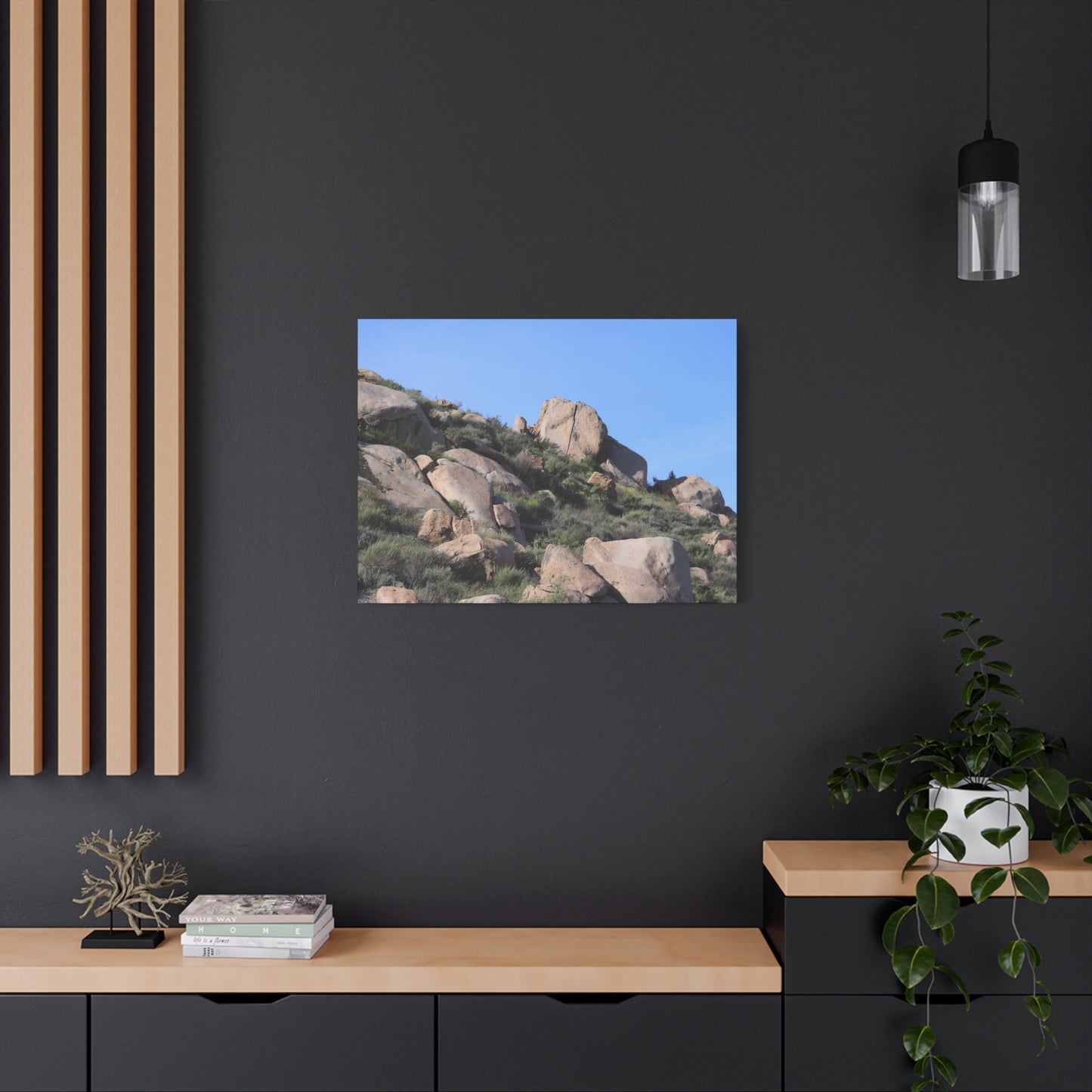 Desert Boulder Formation - Unique Frameless Canvas Wall Art - Art By Earth