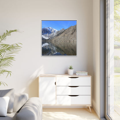 Mountain Mirror - Unique Stretched Canvas Wall Art