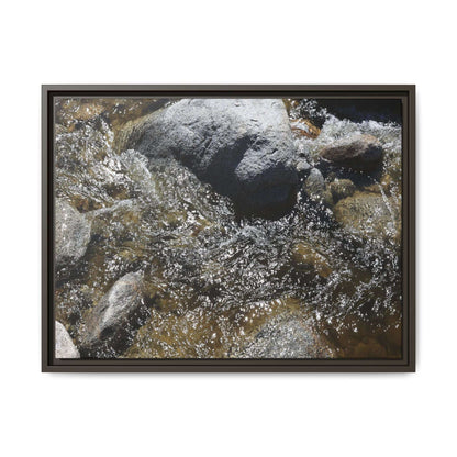 Water's Dance Over Stone - Unique Stretched Canvas Wall Art - Art By Earth