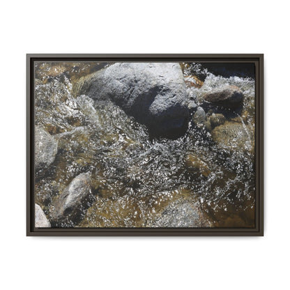 Water's Dance Over Stone - Unique Stretched Canvas Wall Art - Art By Earth