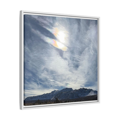 Whispers of Winter's Embrace - Unique Stretched Canvas Wall Art