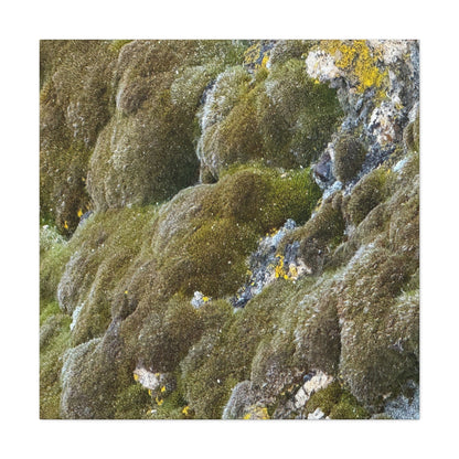 Verdant Stone Symphony - Unique Frameless Canvas Wall Art