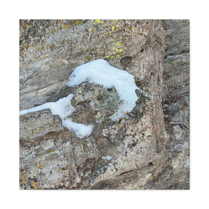 Snow on Stone - Unique Frameless Canvas Wall Art