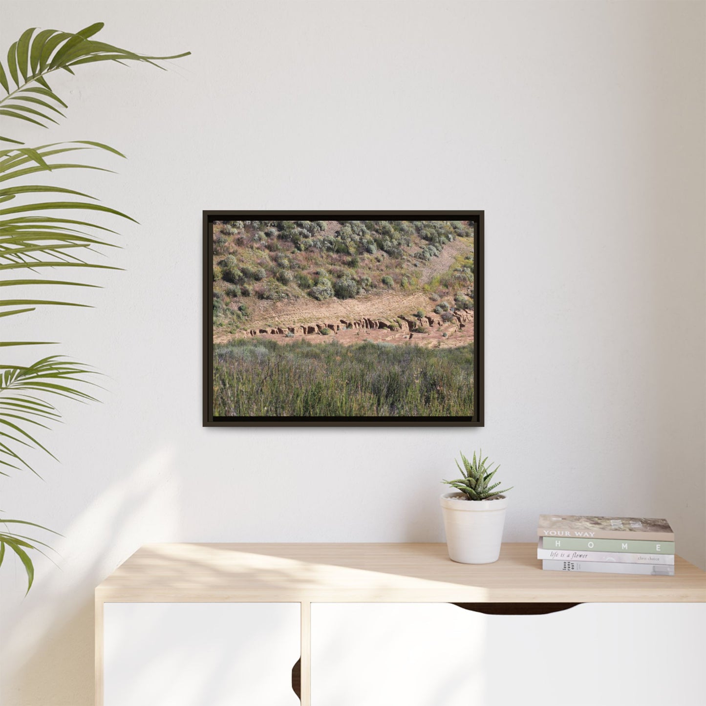 Ancient Dwellings in the Valley - Unique Stretched Canvas Wall Art - Art By Earth