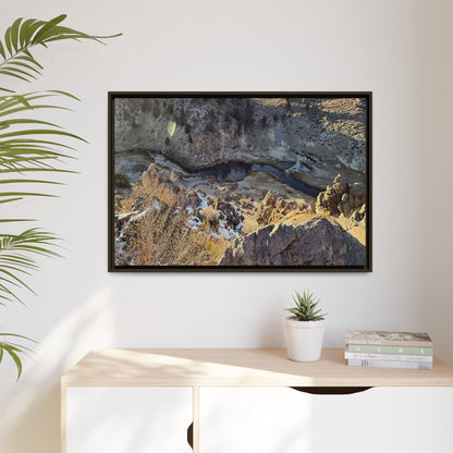 Fractured Landscape at Dawn - Unique Stretched Canvas Wall Art