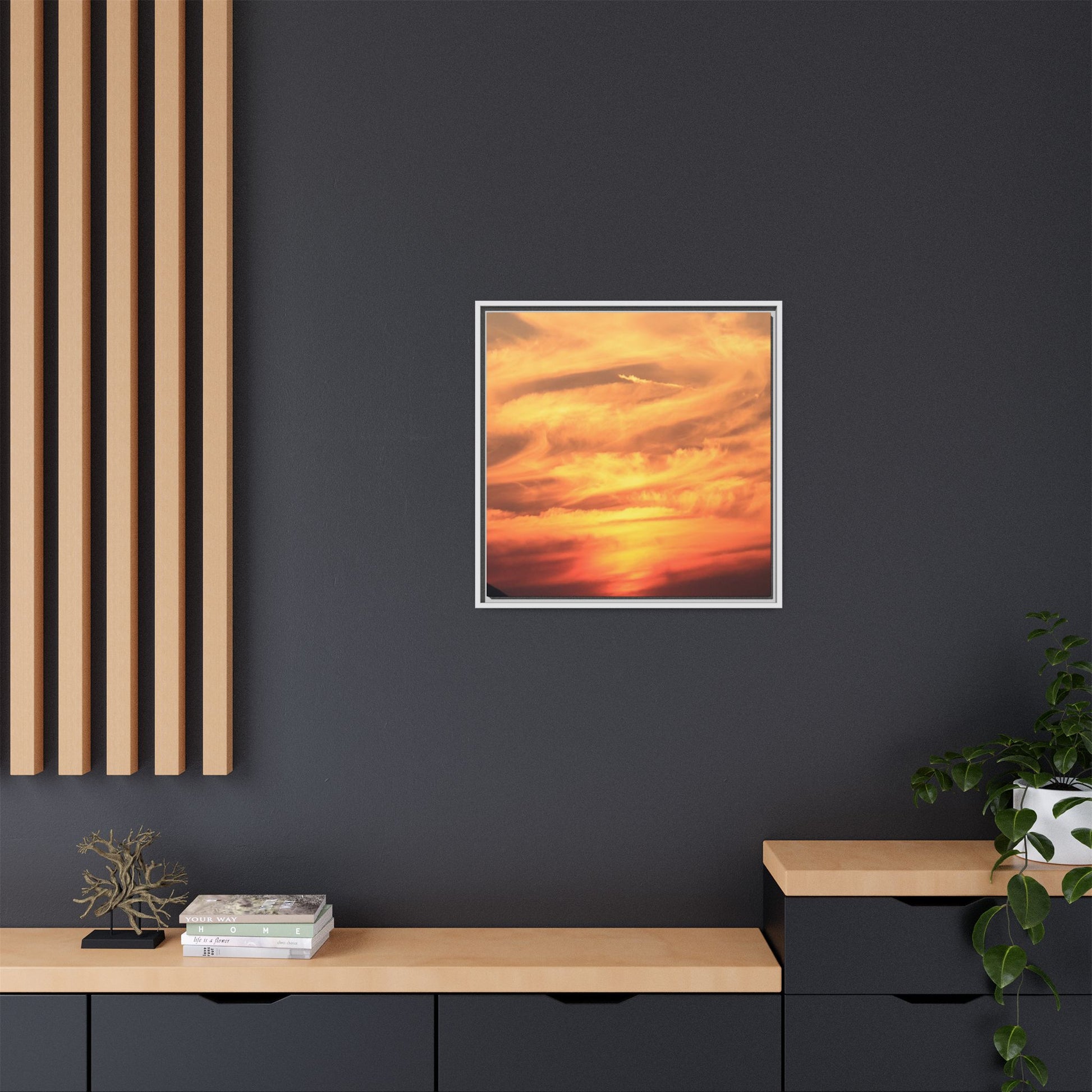 Burning Skies - Unique Stretched Canvas Wall Art - Art By Earth