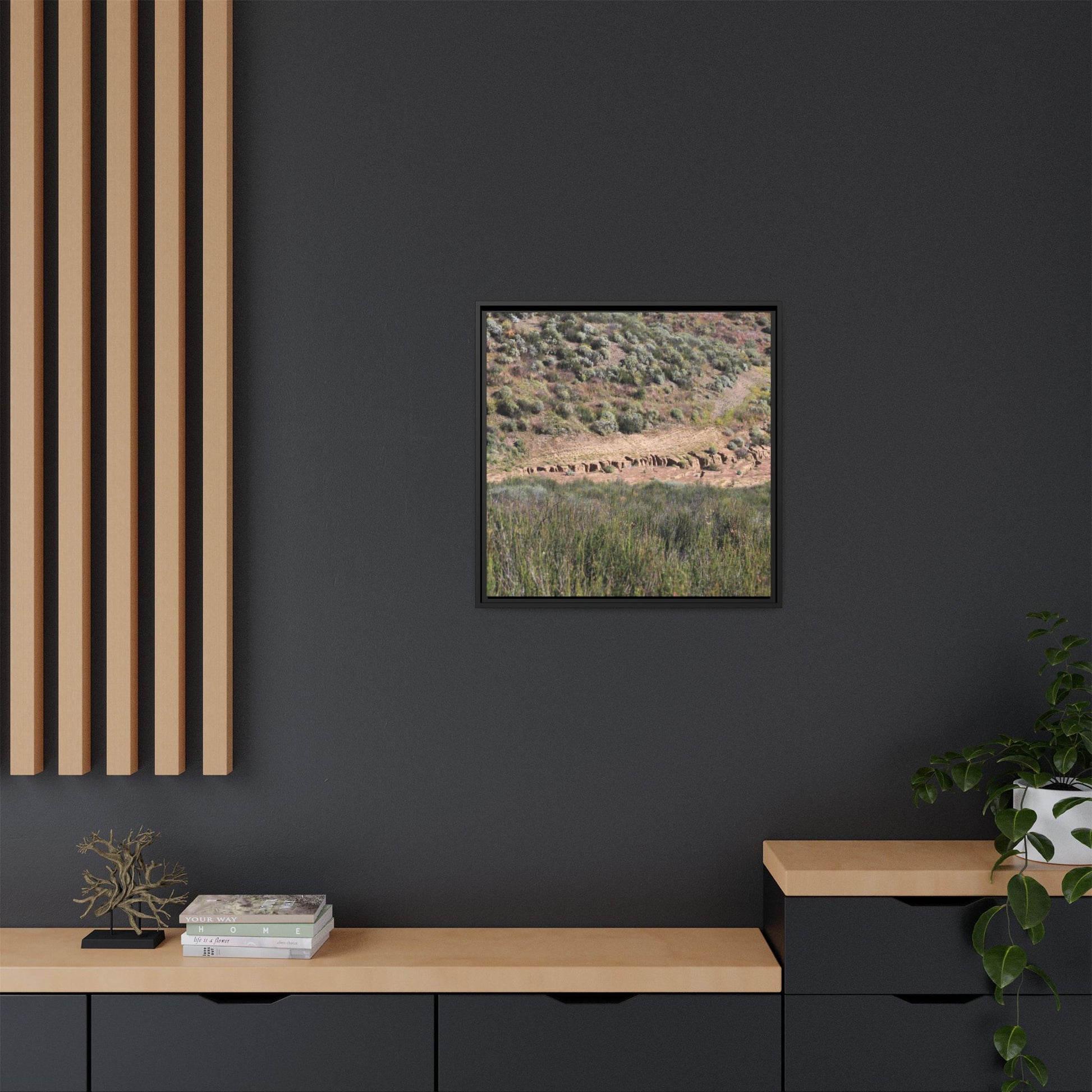 Ancient Dwellings in the Valley - Unique Stretched Canvas Wall Art - Art By Earth