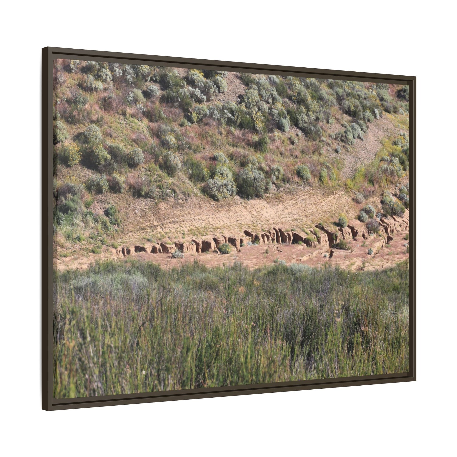 Ancient Dwellings in the Valley - Unique Stretched Canvas Wall Art - Art By Earth