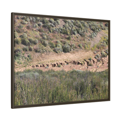Ancient Dwellings in the Valley - Unique Stretched Canvas Wall Art - Art By Earth