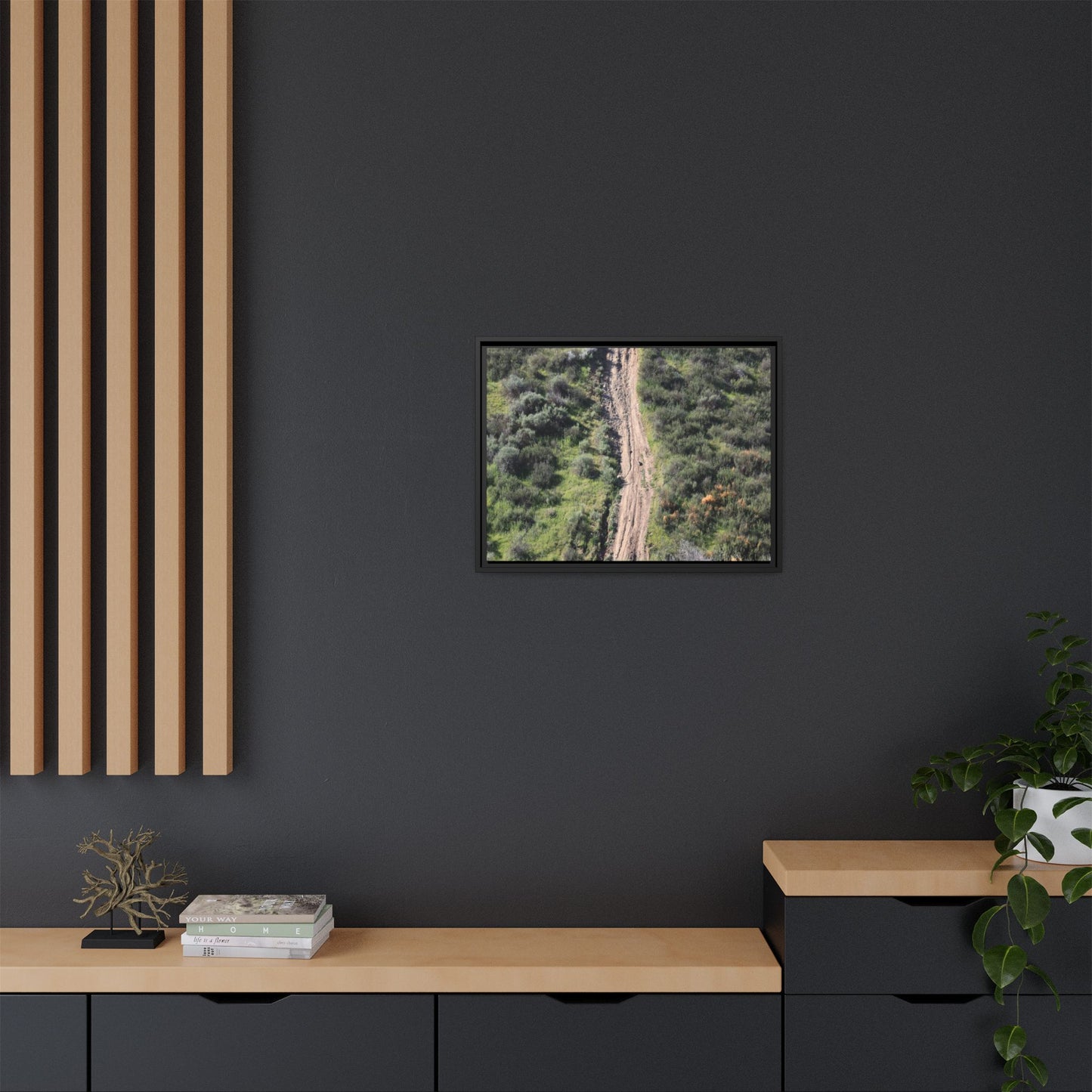 Desert Path Through Sage - Unique Stretched Canvas Wall Art - Art By Earth