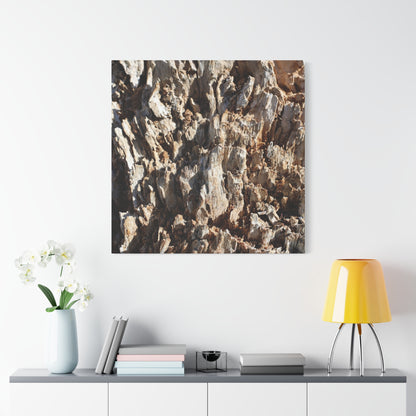 Decaying Bark Symphony - Unique Frameless Canvas Wall Art