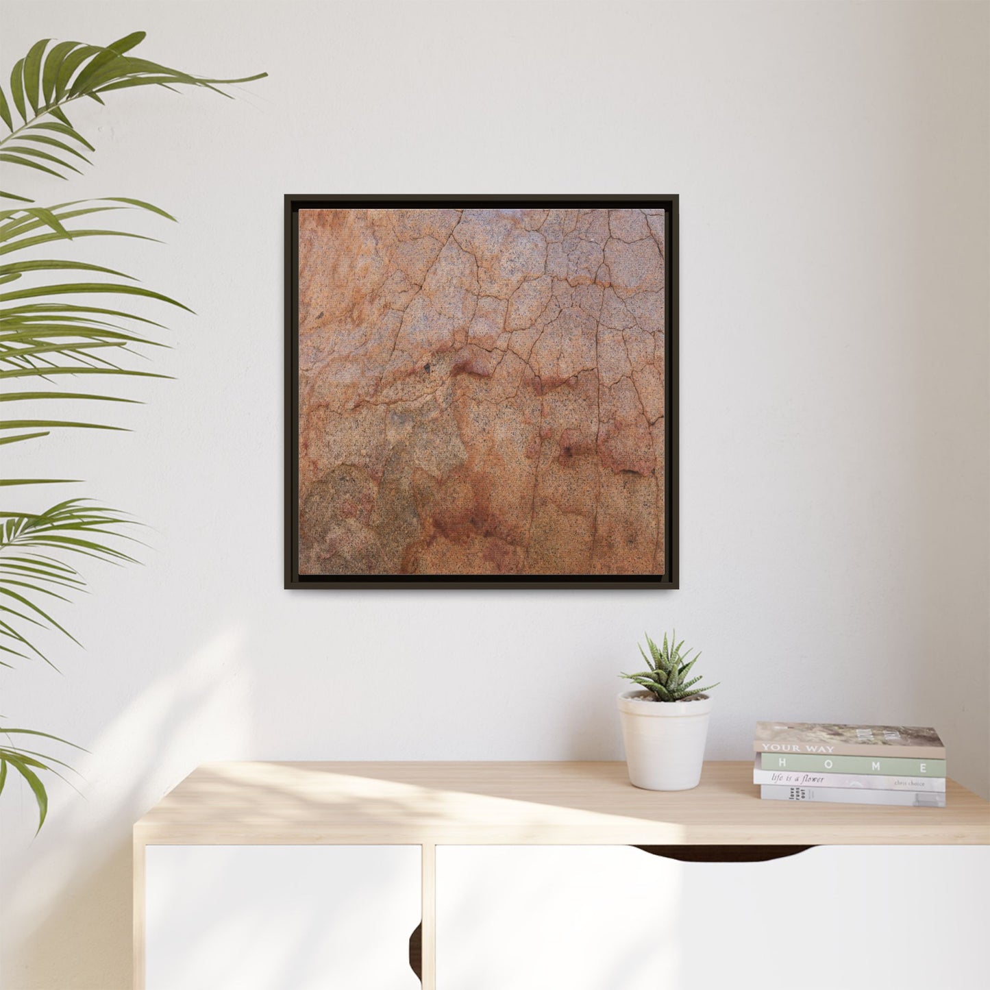Russet Fissures - Unique Stretched Canvas Wall Art - Art By Earth
