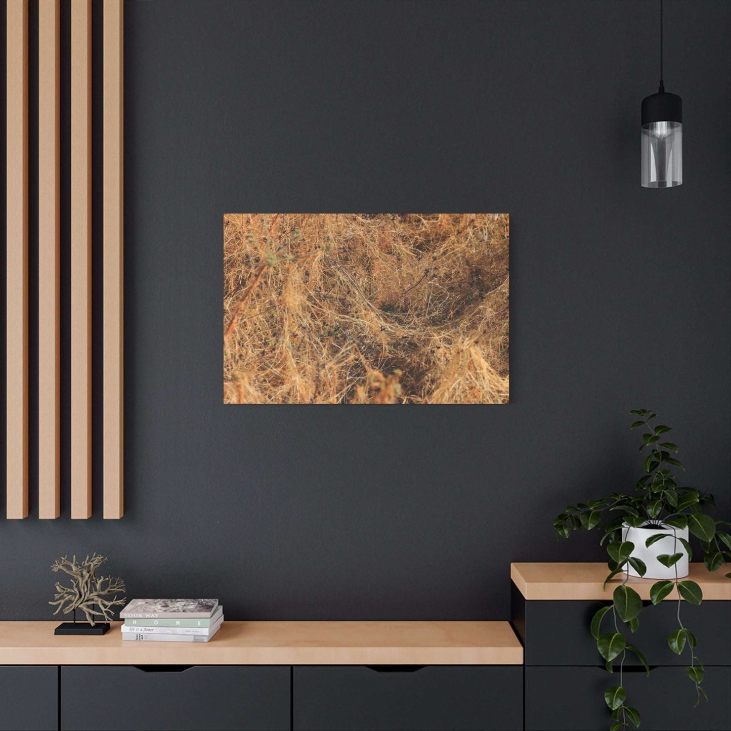 Dried Grasses - Unique Frameless Canvas Wall Art - Art By Earth