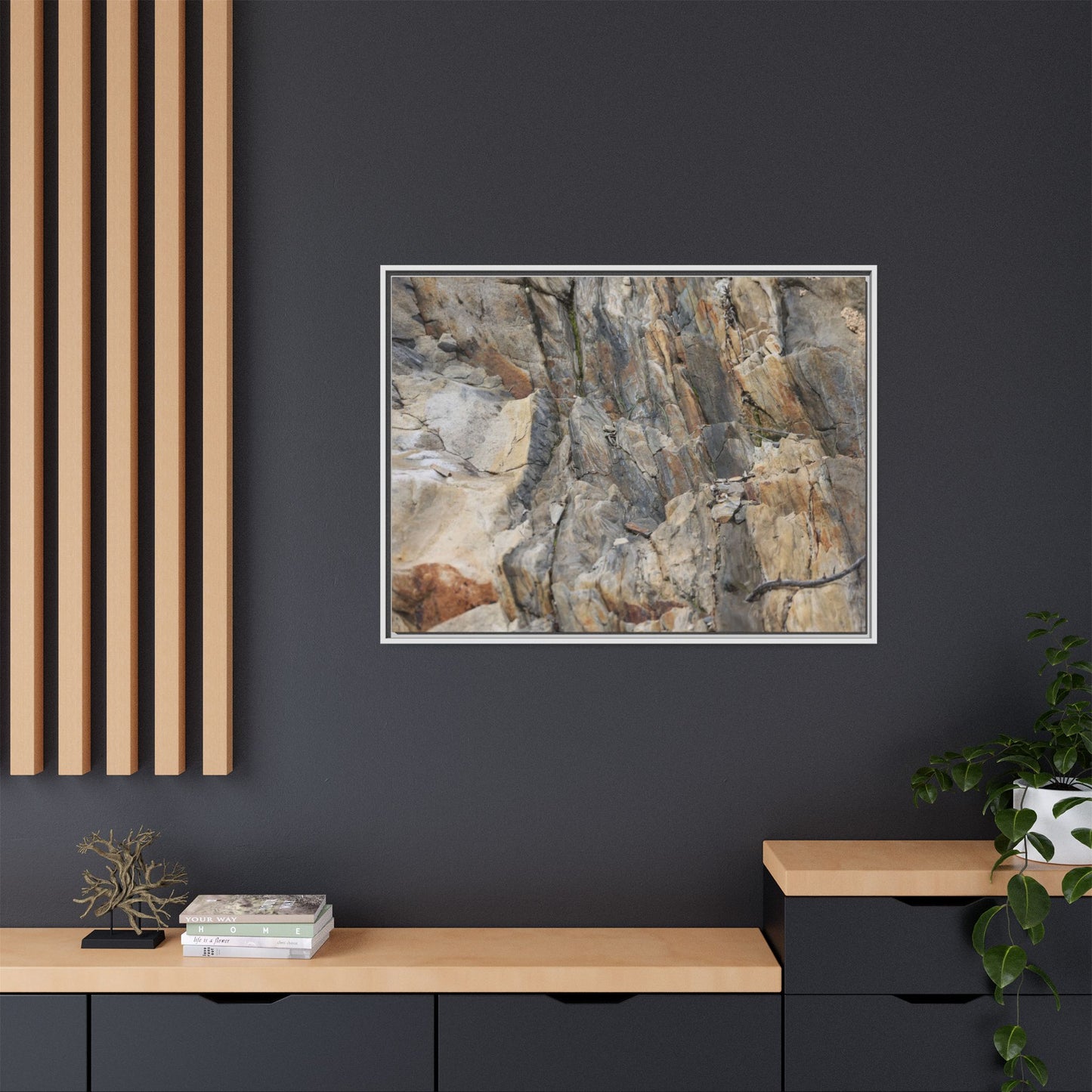 Stone's Silent Symphony - Unique Stretched Canvas Wall Art - Art By Earth