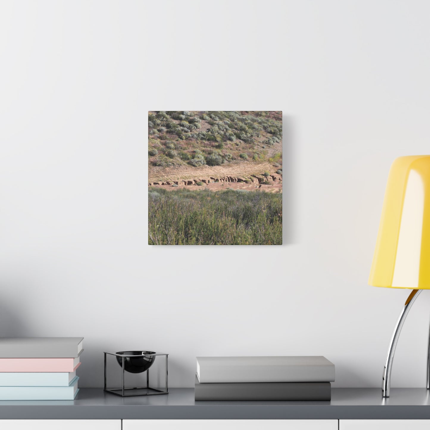 Ancient Dwellings in the Desert Valley - Unique Frameless Canvas Wall Art - Art By Earth