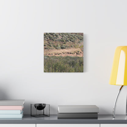 Ancient Dwellings in the Desert Valley - Unique Frameless Canvas Wall Art - Art By Earth